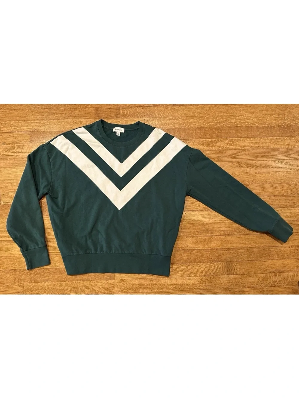 Evereve Juno Chevron Varsity Sweatshirt